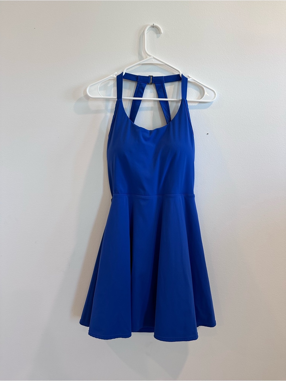 HALARA Royal Blue Strappy Fit & Flare Mini Dress